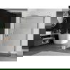 Mexen Kioto душова стена Walk-in 160 x 30 см, черен модел, хром - 800-160-212-01-70-030