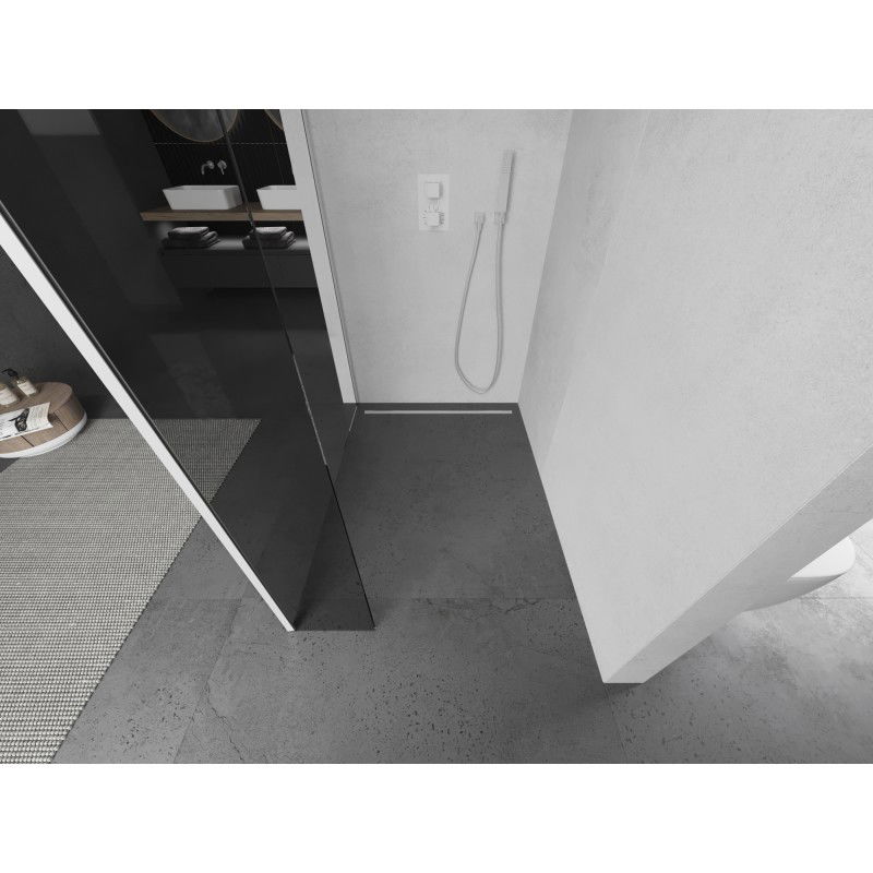 Mexen Kioto душ кабина Walk-in 105 x 40 см, прозрачна, бяла - 800-105-212-20-00-040