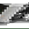 Mexen Kioto стенна душ кабина Walk-in 130 x 30 см, черен модел, бяла - 800-130-212-20-70-030