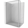 Мексен Киото стена за душ Walk-in 110 x 30 см, черен модел, бял - 800-110-212-20-70-030
