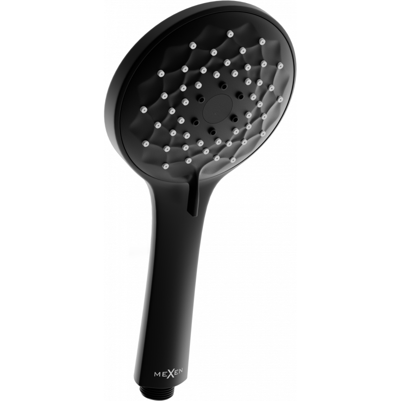Mexen R-74 3-функционален душ слушалка, черна - 79574-70