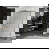 Mexen Kioto стенен душ кабина Walk-in 140 x 40 см, черен мотив, златен - 800-140-212-50-70-040
