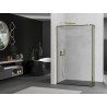 Mexen Kioto душ стена Walk-in 160 x 40 см, черна рамка, златна - 800-160-212-50-70-040