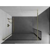 Mexen Kioto душ стена Walk-in 160 x 40 см, черна рамка, златна - 800-160-212-50-70-040