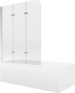 Mexen Cubik правоъгълна вана 150 x 70 cm с обшивка и 3-крилен параван 120 cm,