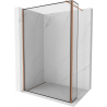 Mexen Kioto стена за душ Walk-in 100 x 40 см, черен шаблон, розово злато - 800-100-212-60-70-040