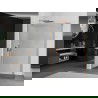 Mexen Kioto стенен душ 115 x 40 см, прозрачен, шлифована мед - 800-115-212-65-00-040