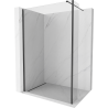 Mexen Kioto стена за душ Walk-in 130 x 40 см, прозрачна, черна - 800-130-212-70-00-040