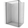 Mexen Kioto душ стена Walk-in 120 x 30 см, черна рамка, gun metal - 800-120-212-95-70-030