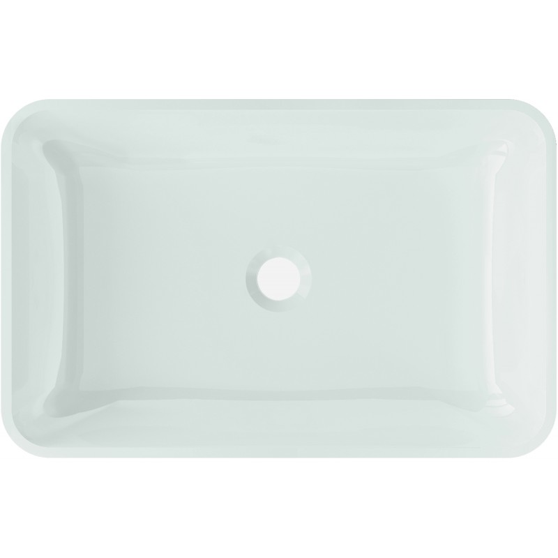 Mexen Megan стъклена мивка за плот 56 x 36 cm, бяла - 24135630