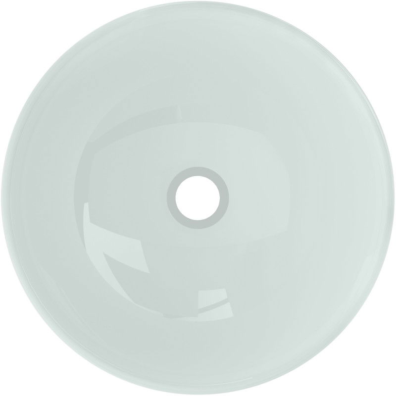 Mexen Mira стъклена мивка за плот 42 x 42 см, бяла - 24124230