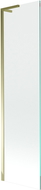 Mexen Next L еднокрил параван за вана 50 x 150 cm, прозрачен, златен - 895-050-000-03-00-50