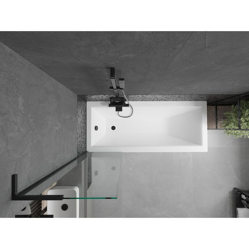 Mexen Next L Душ параван с едно крило 50 x 150 см, прозрачен, черен - 895-050-000-03-00-70