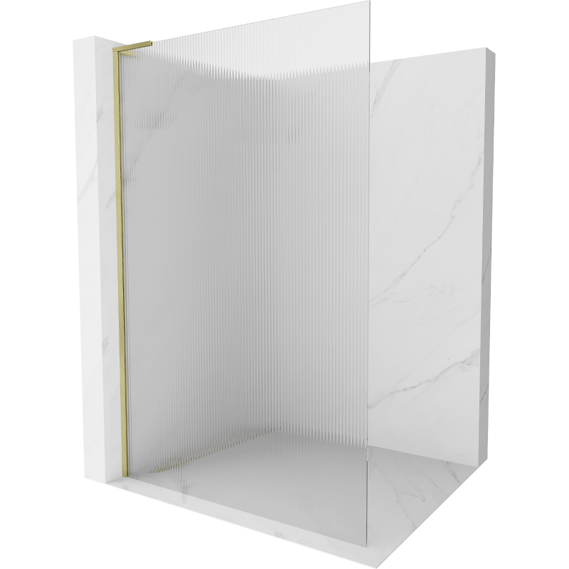 Mexen Kioto L стена за душ Walk-in 90 x 200 см, мат, златен шлифован - 800-090-103-55-09
