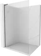 Mexen Kioto L стена за душове Walk-in 120 x 200 см, матово, gun gray с четка - 800-120-103-66-09