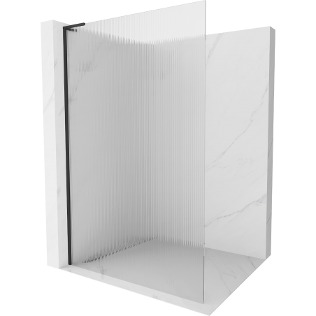 Мексен Киото L стена за душ Walk-in 70 x 200 см, матово, черно - 800-070-103-70-09