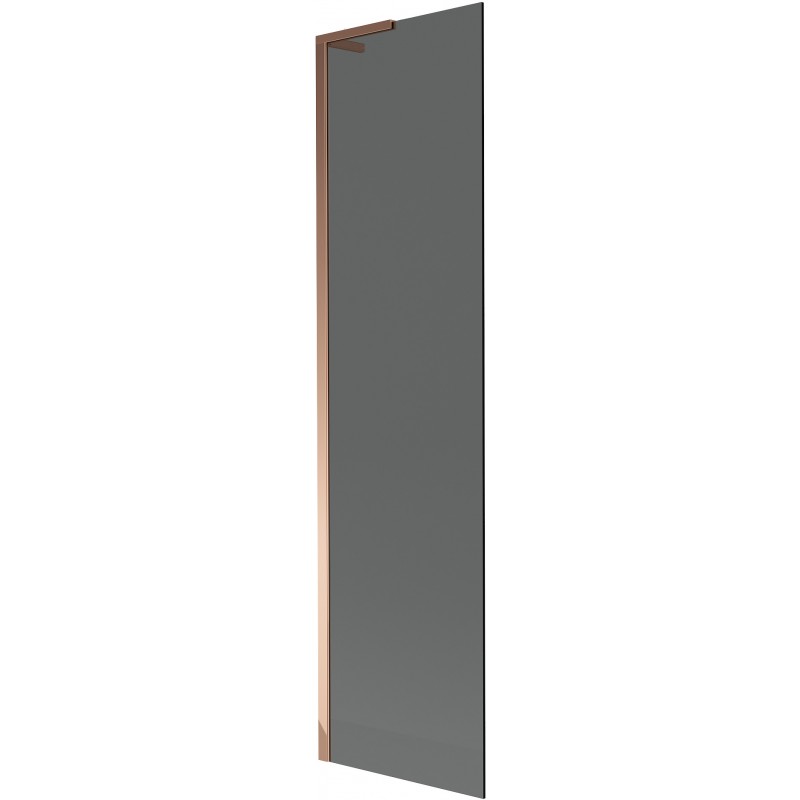 Mexen Next L преграда за вана 1-крила 50 x 150 cm, графит, розово злато - 895-050-000-03-40-60