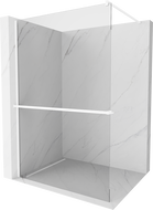 Mexen Kioto+ душ кабина с рафт Walk-in 120 x 200 см, прозрачен, бял - 800-120-121-20-00