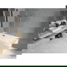Mexen Cubik правоъгълна вана 170 x 70 см с корпус и 3-раменна преграда 120 см, прозрачна, черна - 550317070X9012037000