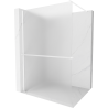 Мексен Киото+ душ екрана с Walk-in рафт 140 x 200 см, матирано, бяло - 800-140-121-20-30