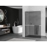 Mexen Kioto+ душ параван с полка Walk-in 100 х 200 см, графит, бяло - 800-100-121-20-40