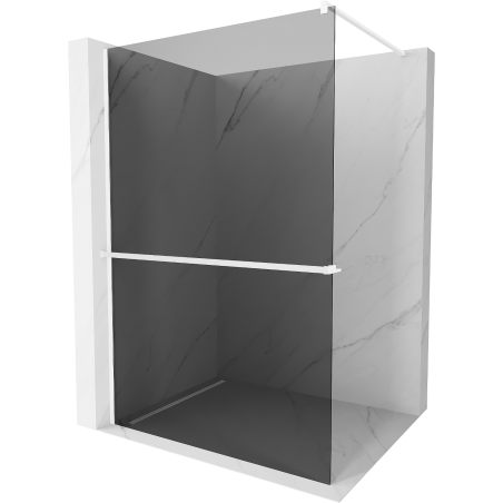 Mexen Kioto+ душ кабина с рафт Walk-in 100 x 200 см, графит, бяла - 800-100-121-20-40