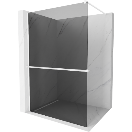 Mexen Kioto+ душова стена с полка Walk-in 110 x 200 см, графит, бяла - 800-110-121-20-40
