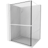 Mexen Kioto+ душова стена с рафт Walk-in 80 x 200 см, черен модел, бял - 800-080-121-20-70
