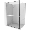 Mexen Kioto+ душова стена с рафт Walk-in 120 x 200 см, черен модел, бял - 800-120-121-20-70