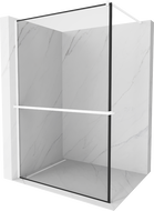 Mexen Kioto+ душова стена с рафт Walk-in 120 x 200 см, черен модел, бял - 800-120-121-20-70