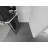 Mexen Kioto+ стена за душ с полка Walk-in 140 x 200 см, черен модел, бяла - 800-140-121-20-78
