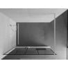 Mexen Kioto+ стена за душ с полка Walk-in 140 x 200 см, черен модел, бяла - 800-140-121-20-78