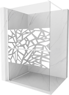 Mexen Kioto+ душ стена с рафт Walk-in 80 x 200 см, бял модел, бяла - 800-080-121-20-85