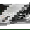 Mexen Kioto+ стена за душ с половин плоскост 100 x 200 см, бял модел, бял - 800-100-121-20-85