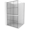 Mexen Kioto+ стенна душ система с полка Walk-in 110 x 200 см, черен шарка, бял - 800-110-121-20-77