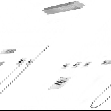 Mexen Fall вградена душ система, хром - 7602-04-00