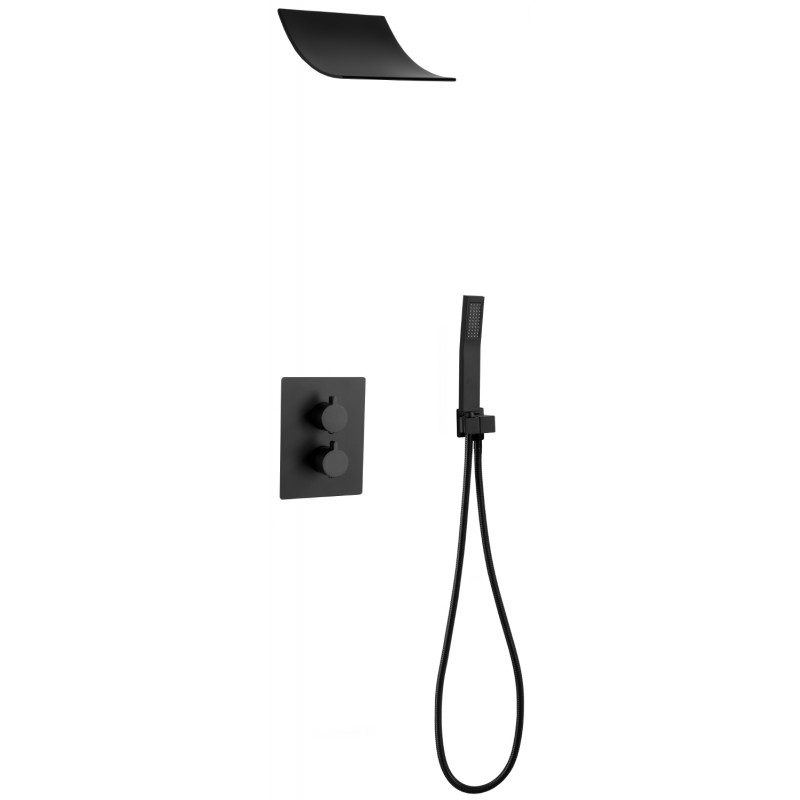 Mexen Salto вградена душ система, черна - 7604-02-70