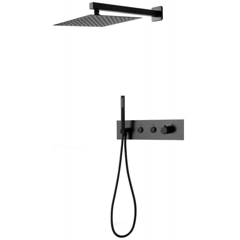 Mexen Azul вграден душ комплект, черен - 7629-03-70