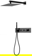 Mexen Azul вграден душ комплект, черен - 7629-03-70