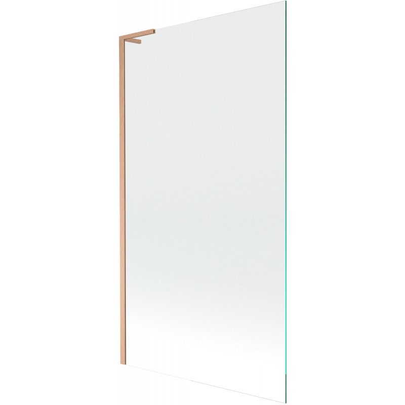 Mexen Next L параван за вана 1-крилен 100 x 150 cm, прозрачен, четкана мед - 895-100-000-03-00-65
