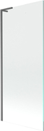 Mexen Next L параван за вана, 1-крилен, 80 x 150 см, прозрачен, пистолетно сив четкан - 895-080-000-03-00-66