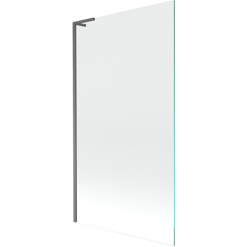 Mexen Next L 1-крилен параван за вана 100 x 150 см, прозрачен, четка в цвят gun gray - 895-100-000-03-00-66