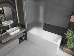 Mexen Next L параван за вана 1-крилен 100 x 150 см, матиран, бял - 895-100-000-03-30-20