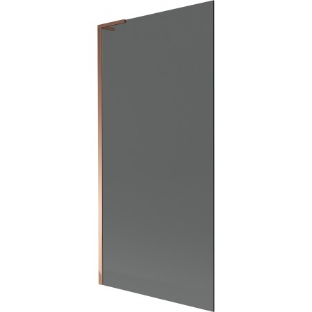 Mexen Next L параван за баня с 1 крило 90 x 150 см, графит, розово злато - 895-090-000-03-40-60