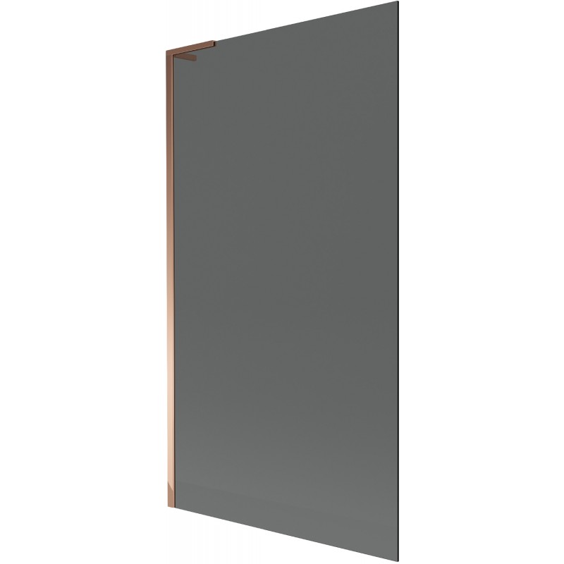 Mexen Next L параван за вана 1-крило 100 x 150 cm, графит, розово злато - 895-100-000-03-40-60