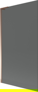 Mexen Next L параван за вана с едно крило 100 x 150 cm, графит, розово злато - 895-100-000-03-40-60