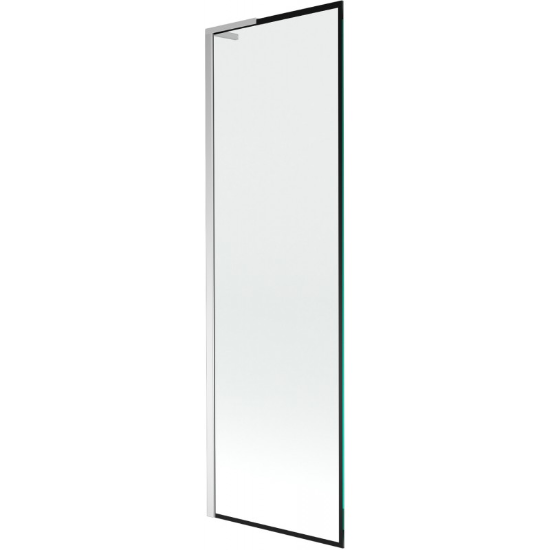 Mexen Next L параван за вана с 1 крило 60 x 150 см, черна рамка, хром - 895-060-000-03-70-01