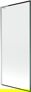 Mexen Next L параван за вана с 1 крило 80 x 150 см, черна рамка, хром - 895-080-000-03-70-01