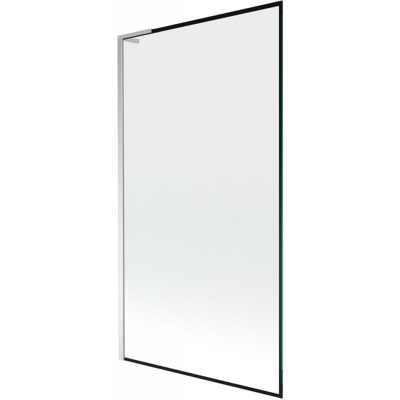Mexen Next L параван за вана, еднокрил 100 x 150 см, черна рамка, хром - 895-100-000-03-70-01