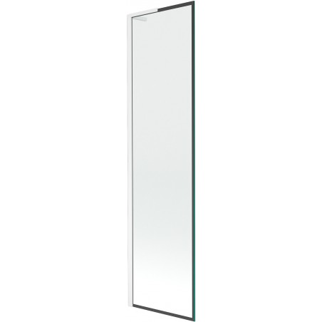 Mexen Next L параван за вана 1-крилен 50 x 150 см, черна рамка, бял - 895-050-000-03-70-20